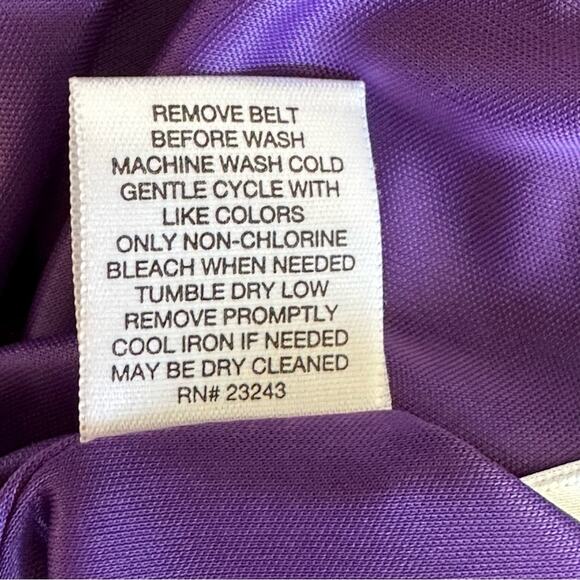 New York & Co Purple Halter Sleeveless Pleated Chiffon Overlay Dress Small NEW - Picture 10 of 12